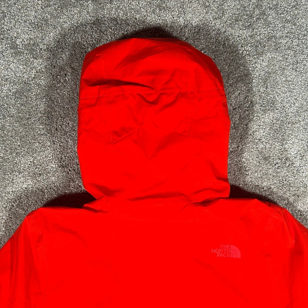 The North Face Womens Red Hooded Ski Jacket Shell Full Zip Small Powder Skirt - Picture 10 of 10
